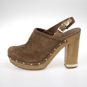 Tory Burch Brayden Slingback Tan Clog
Size 8